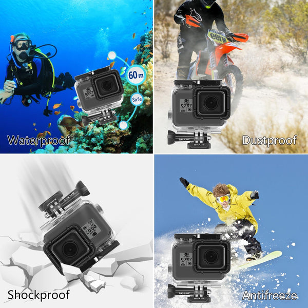 60M Waterproof Housing For Gopro Hero 2018 / 7 5 With Basic Mount Camera Cases Bags & Covers