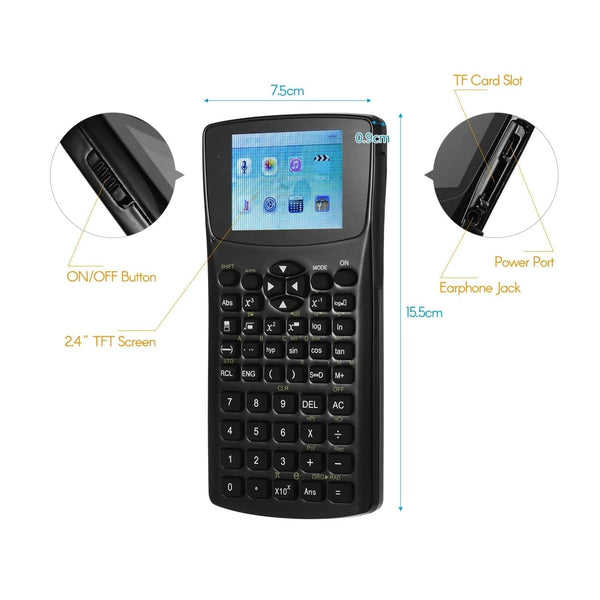 2.4 Inch Display Scientific Calculator Multi Function Record Sound Play Music & Video Browse Pictures Calculators