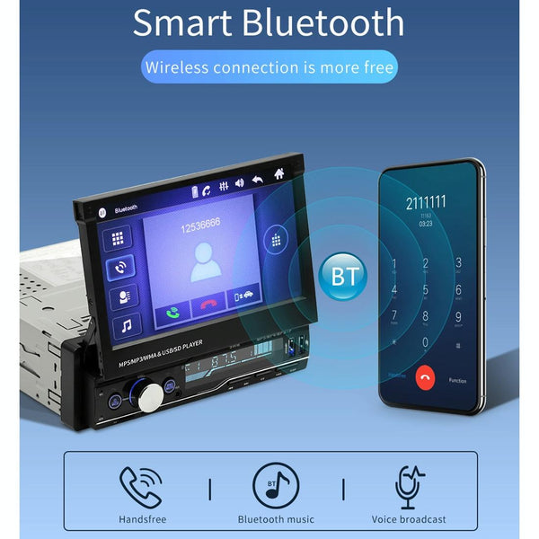 7 Inch Hd Car Radio Receiver Mp5 Player Fm / Am Rds Bluetooth Phone Link Remote Control Receivers