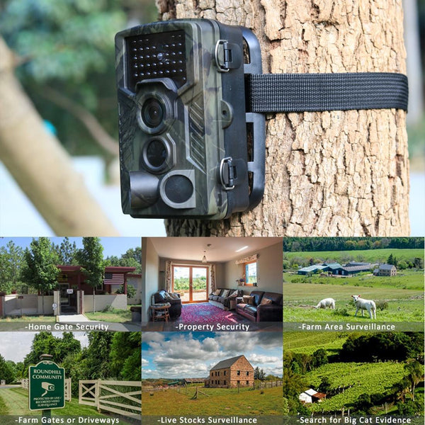 8Mp Waterproof Trail Camera With Night Vision And Wide Angle Lcd Digital Cameras