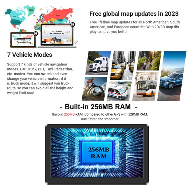 8 Inch Car Locator Technology Navigator 9 Screen Bluetooth Africa Map Gps