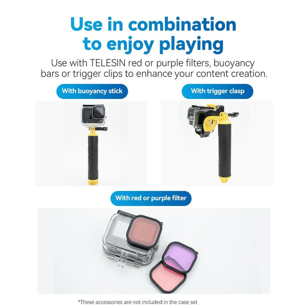 Full Scene Waterproof Diving Housing With Anti Fog Masks