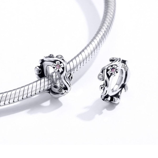 925 Sterling Silver Cherry Blossom Branch Pendant For Diy Bracelets And Necklaces Charms & Pendants