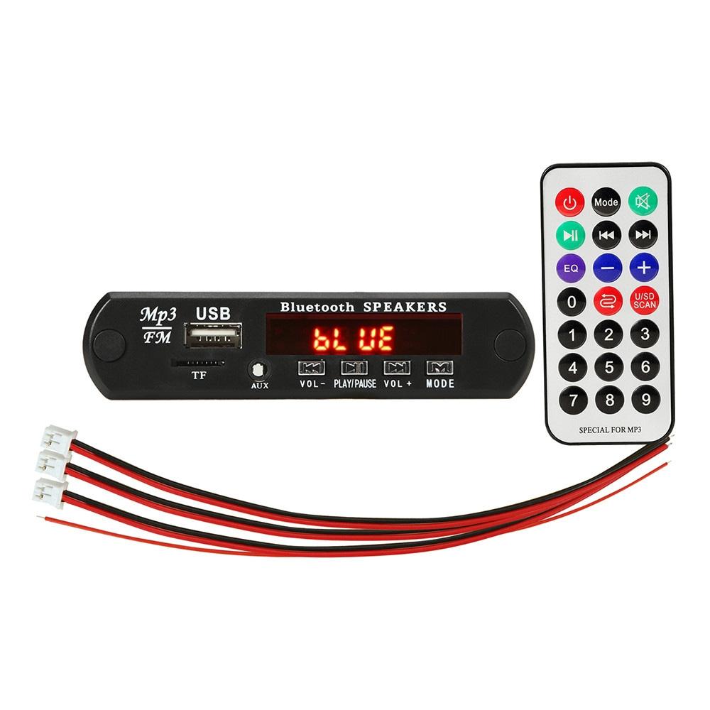 12V Car Mp3 Player Board With Fm Radio Bluetooth Remote Usb Tf Car Audio In Dash Units