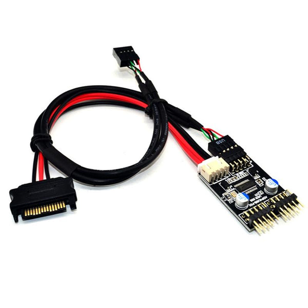 Usb 2.0 9Pin To Dual Header Hub Adapter Usb Cables Hubs & Adapters