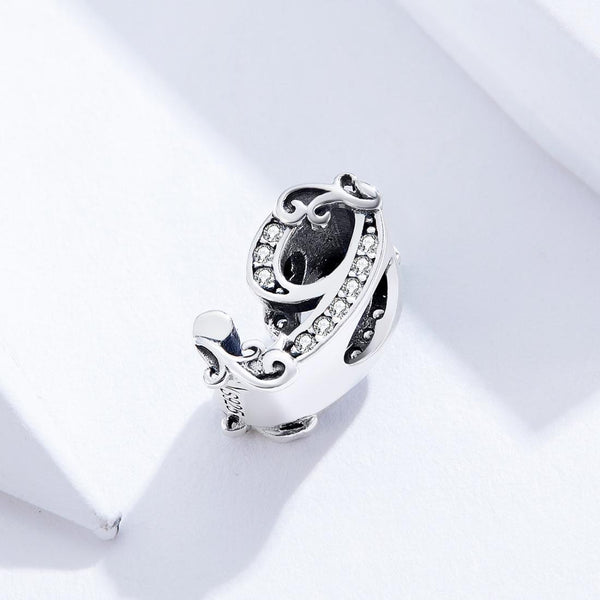 925 Sterling Silver Relief Number Series 0 Beads For Diy Bracelets And Necklaces Style Craft Beads