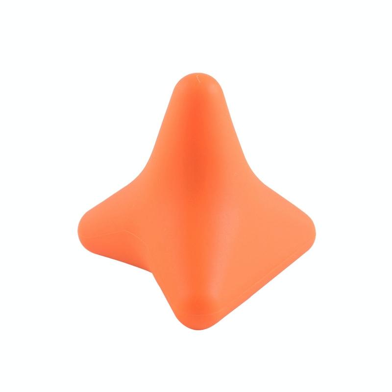Quadratic Orange Silicone Thumb Massager For Muscle Relaxation And Fascia Massagers