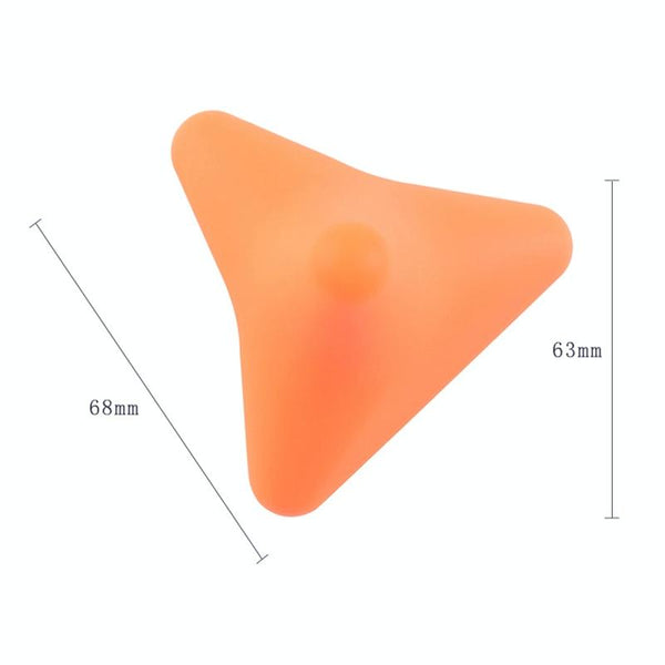 Quadratic Orange Silicone Thumb Massager For Muscle Relaxation And Fascia Massagers