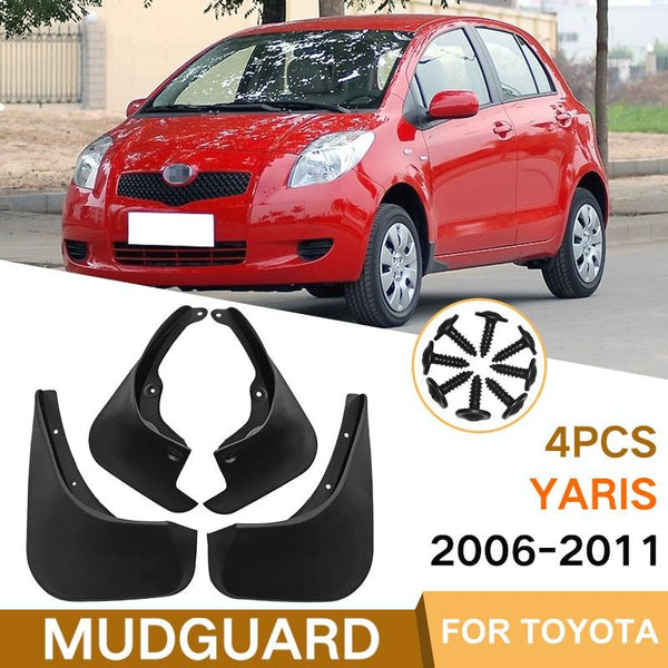For Toyota Yaris 2006 2011 4Pcs / Set Car Auto Soft Plastic Splash Flaps Fender Guard Fenders & Mud Guards
