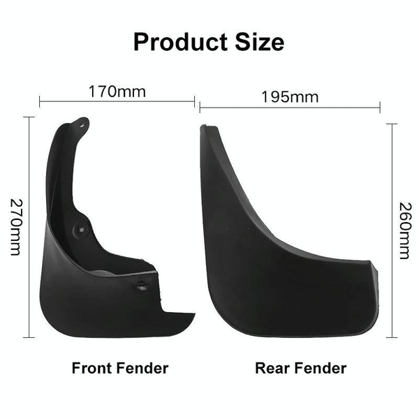 For Toyota Yaris 2006 2011 4Pcs / Set Car Auto Soft Plastic Splash Flaps Fender Guard Fenders & Mud Guards