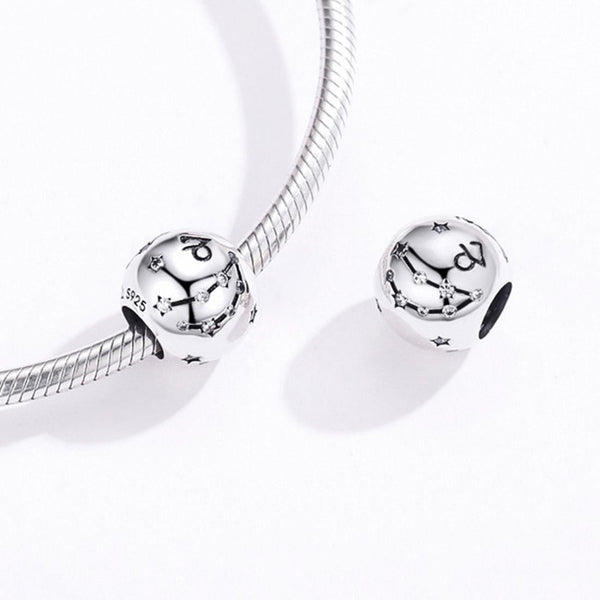 925 Sterling Silver Diy Zodiac Bracelet Beads Capricorn Style Craft Beads