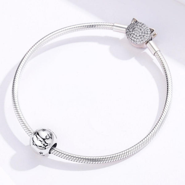 925 Sterling Silver Diy Zodiac Bracelet Beads Capricorn Style Craft Beads