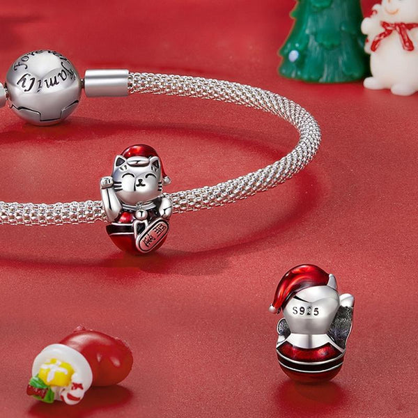 925 Sterling Silver Christmas Bead Diy Accessories Craft Beads