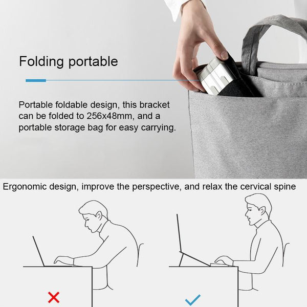 1 Sets Of Foldable Aluminum Laptop Stand Universal Stands Holders & Car Mounts
