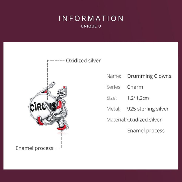 925 Sterling Silver Drummer Beads For Diy Bracelets & Necklaces Craft Beads