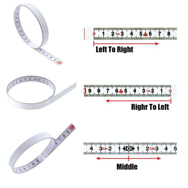 Self Adhesive Steel Ruler With 5M Tape Measure Measuring Tapes & Rulers
