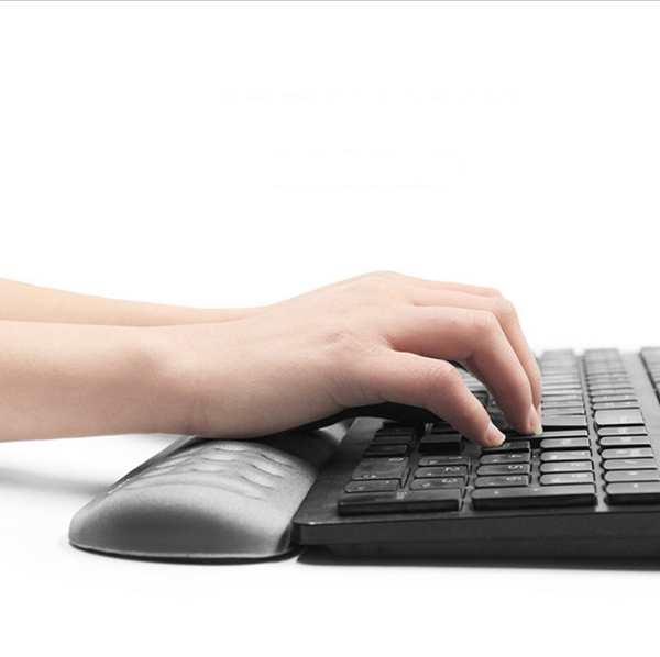 Silicone Memory Cotton Wrist Pad For Keyboard And Mouse Large Size Gray Mouse Pads & Wrist Rests