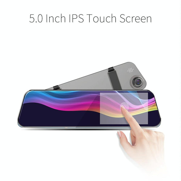 Hd Dual Record Lens Car Rear View Mirror With 5 Screen A6 Driving Recorder Mirrors