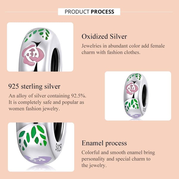 925 Sterling Silver Flower Doodle Beads For Diy Bracelets & Necklaces Craft Beads