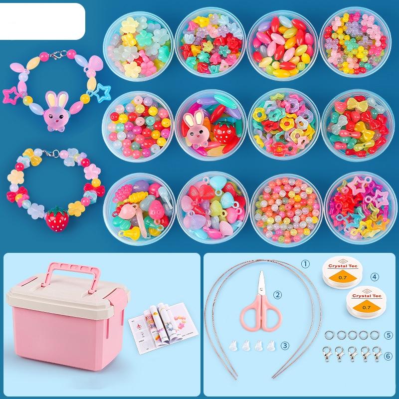 Diy Beaded Jewelry Set For Kids 12 Fruit Cups & Ribbons Jewellery Sets