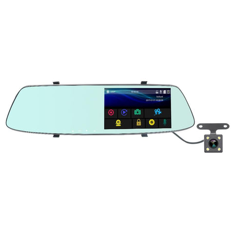 5 Lcd Touch Screen Rear View Mirror Car Recorder With Separate Camera Rear View Monitors/Cams & Kits