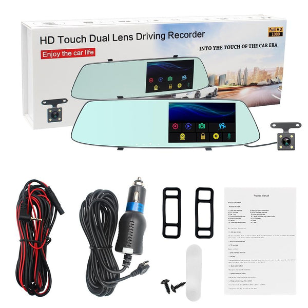 5 Lcd Touch Screen Rear View Mirror Car Recorder With Separate Camera Rear View Monitors/Cams & Kits