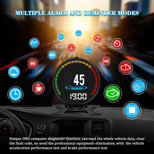 Car Hud Head Up Display Water Temp Speed Voltage Other Car Interior