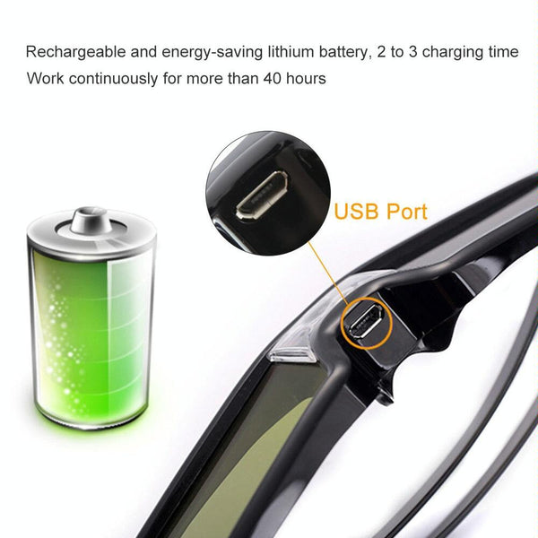 3D Active Glasses For Projectors Universal 3D Tv Glasses & Accessories