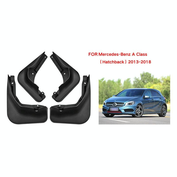 For Mercedes Benz A Class Hatchback 2013 2018 4Pcs / Set Car Auto Soft Plastic Splash Flaps Fender Guard Fenders & Mud Guards