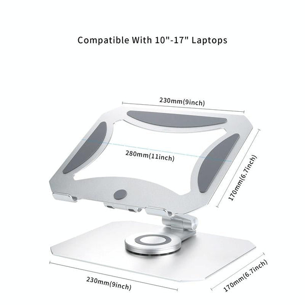 1 Sets Of 360 Degree Rotating Aluminum Laptop Stand Heat Dissipation Stands Holders & Car Mounts