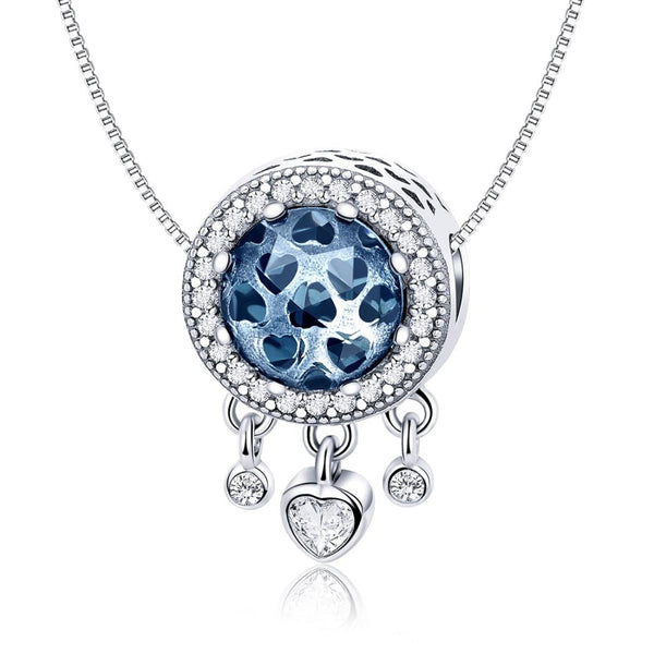 925 Sterling Silver Blue Beaded Bracelet Kit Pure Accessories Charms & Pendants