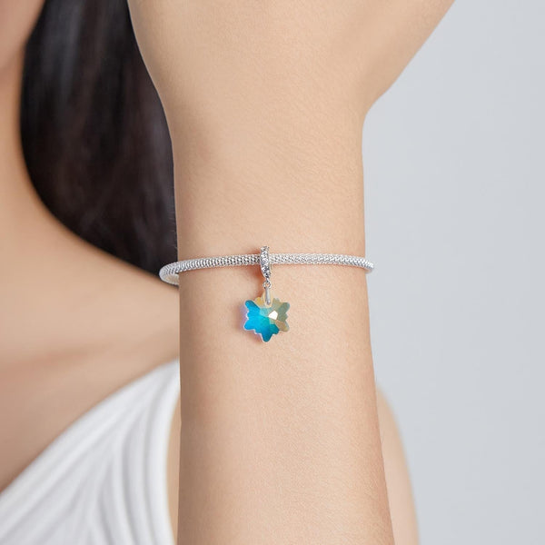 925 Sterling Silver Sparkling Snowflake Pendant For Diy Bracelets & Necklaces Necklaces & Pendants