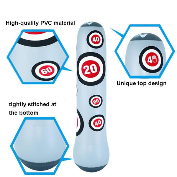 1.6M Inflatable Boxing Pillar Sandbag For Adult Children Vent Toy Punching Bag Tumbler Punching Bags