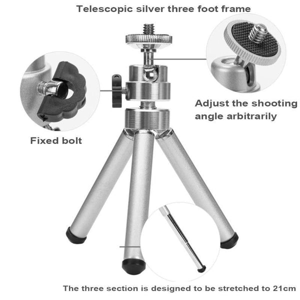Compact Telescopic Tripod For Dslr And Action Cameras Tripods & Monopods