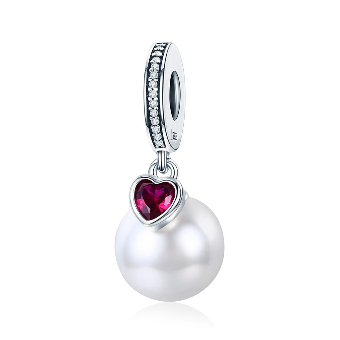 925 Sterling Silver Pearl Heart Pendant For Diy Bracelets & Necklaces Charms & Pendants