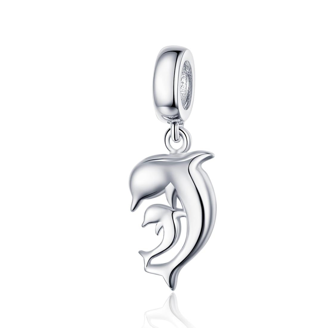 925 Sterling Silver Dolphin Pendant For Bracelet Or Necklace Charms & Pendants