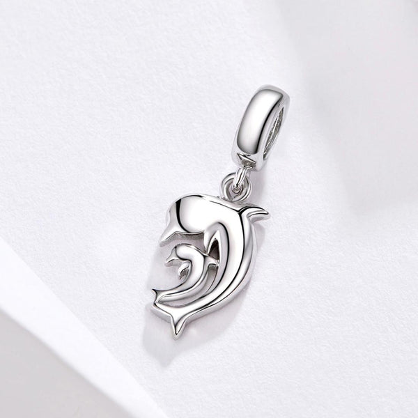 925 Sterling Silver Dolphin Pendant For Bracelet Or Necklace Charms & Pendants