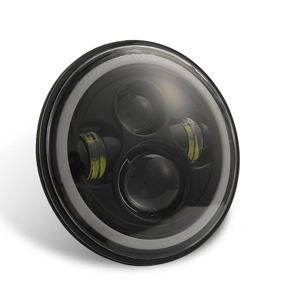 7 Inch H4 / H13 Dc 9V 30V 3000Lm 6000K 30W Ip67 4Led Lamp Beads Car Round Shape Headlight Lamps For Jeep Wrangler Harley With Angel Eye Led Car Lights