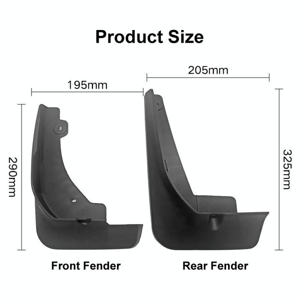 For Toyota Corolla Cross 2020 4Pcs / Set Car Auto Soft Plastic Splash Flaps Fender Guard Fenders & Mud Guards