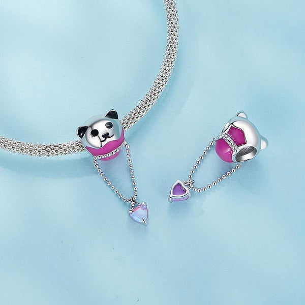 925 Sterling Silver Adorable Hot Air Balloon Bracelet Charm Charms & Pendants