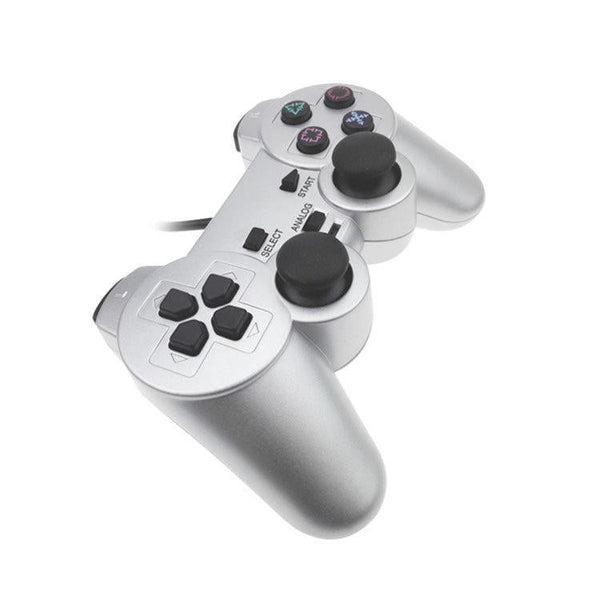 Silver Fuel Injection Gamepad For Ps2 With Dual Motor Vibration Other Video Game Accessories