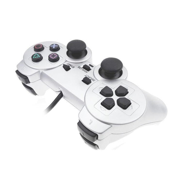 Silver Fuel Injection Gamepad For Ps2 With Dual Motor Vibration Other Video Game Accessories