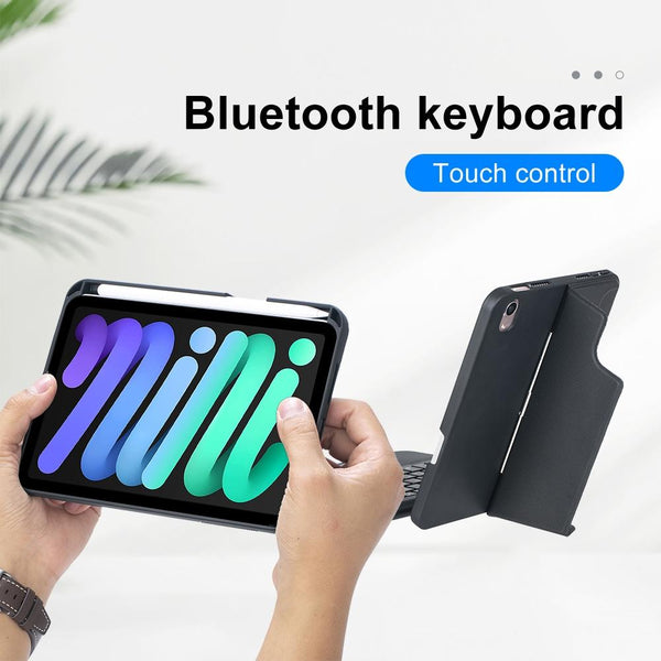 Parallel Deals Split Type Bluetooth Keyboard Leather Case For Ipad Mini6 With Touch Backlight Laptop Cases & Bags