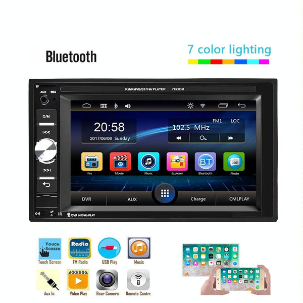 6.2 Inch Car Dual Din Hd Mp5 Player W / Bluetooth Fm Phone Link Tf Card & Remote Other Car Audio