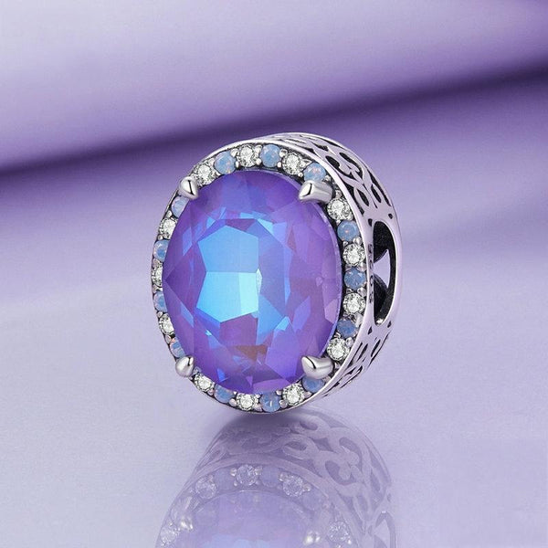 925 Sterling Silver Symphony Purple Moonlight Gemstone Diy Bracelet Bracelets