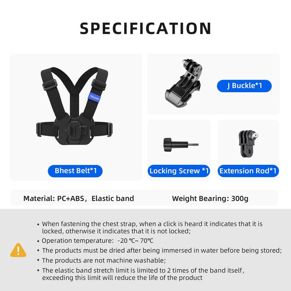 Action Camera Chest Strap Mount Belt Camera Drone Accessories