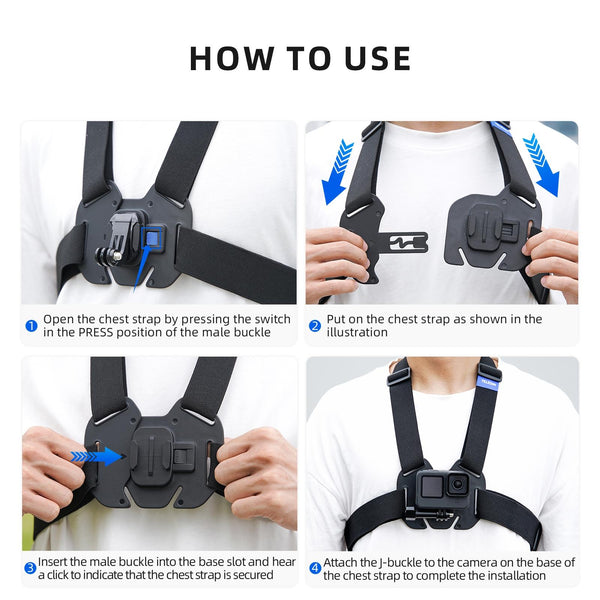 Action Camera Chest Strap Mount Belt Camera Drone Accessories
