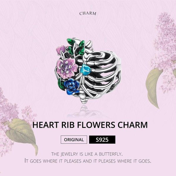 925 Sterling Silver Flower Bead Bracelet & Necklace Set Charms & Pendants