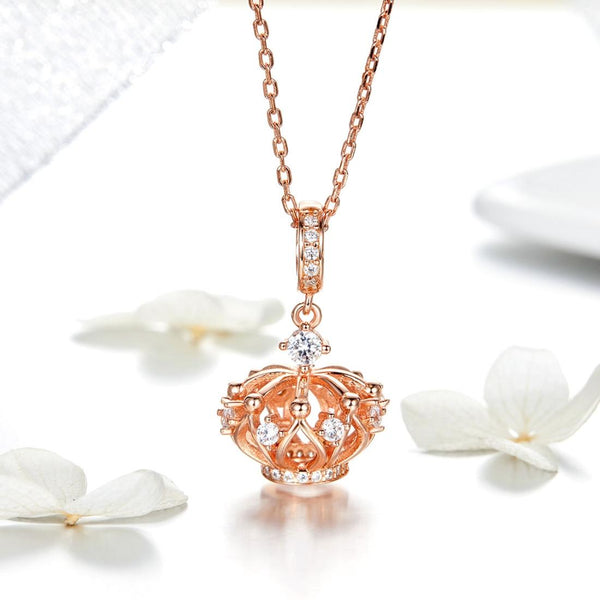 925 Sterling Silver Rose Gold Crown Pendant For Diy Necklace Charms & Pendants