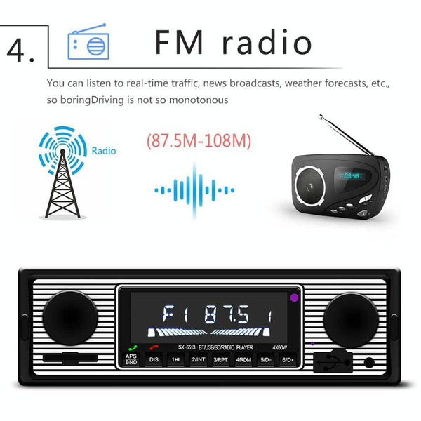 12V Car Mp3 Player With Bluetooth Fm Tf U Disk Sx 5513 Other Car Audio
